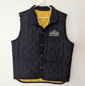 Lamborghini Driving Academy Quilted Vest Corduroy Neck Size Medium Made In Italy